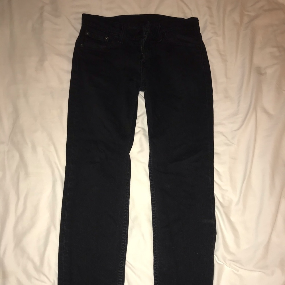 Levi black skinny jeans